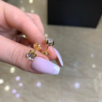 Серьги Cartier C De Cartier жёлтые с камнем с камнями