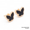 Серьги Alhambra Butterfly агат в розовом золоте