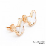 Серьги Alhambra Butterfly перламутр в розовом золоте