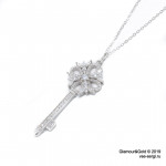 Ключик Tiffany Victoria белый с камнями