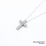Крестик Tiffany Designer Jewelry белый с камнями