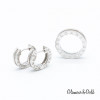 Серьги BVLGARI с дорожкой из фианитов