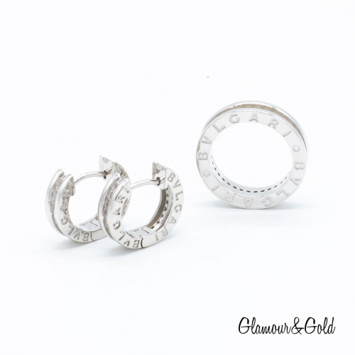 Серьги BVLGARI с дорожкой из фианитов