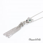 Кулон Cartier Panthere белый с камнями