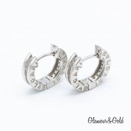 Серьги BVLGARI с дорожкой из фианитов