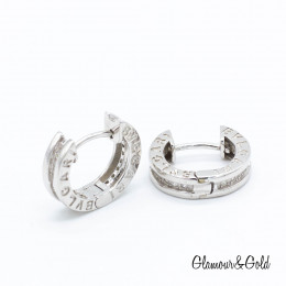Серьги BVLGARI с дорожкой из фианитов