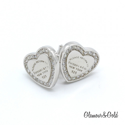 Серьги Return To Tiffany белые с камнями