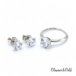 Кольцо Tiffany Setting белое с камнями