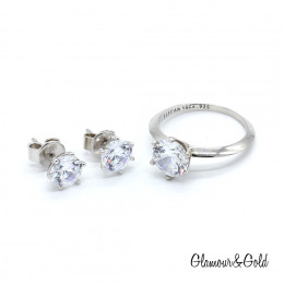 Кольцо Tiffany Setting белое с камнями