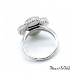Кольцо Van Cleef 1 мотив перламутр в белом